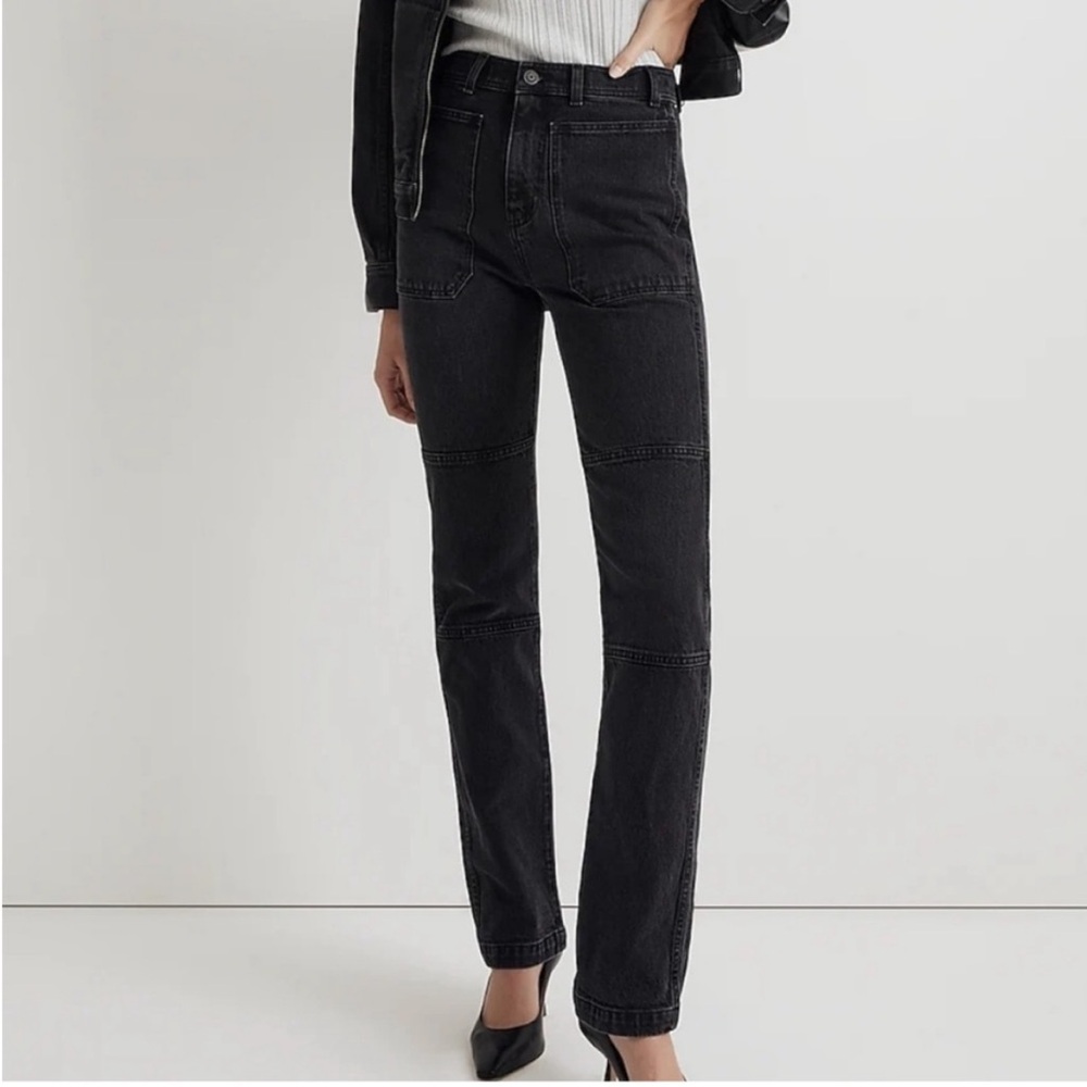 Madewell 90’s Utility Straight Jeans Black NWT